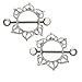 BODYA Sexy Fashion Nipple Ring Bars Heart Tribal Body Jewelry Nipple Piercing Pair 14 Gauge Sold As Pair (One Pairs)
