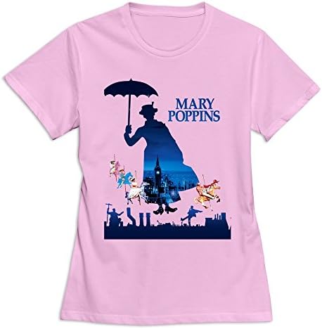 Woman Mary Poppins Custom Regular Size XXL Color Pink T Shirt By Mjensen