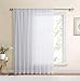 HLC.ME White Window Sheer Voile Curtain Panel for Sliding Patio Glass Door - Extra Wide Curtain - 100 x 84 inch Long