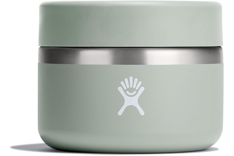 Hydro Flask Food Jar – Insulated Stainless Steel, Snack Travel Container for Hot Food, Lunch, & Soup 12 Oz Agave Green