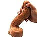 Dual Layer Realistic 8.4 Inch Big Dildo Liquid Silicone Bendable Penis Lifelike Masturbation Sex Toy Premium Cock Anal Adult Game Tool with Suction Cup