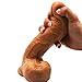 2018 New FAAK FDA Approved Dildo Super Realistic 8.4 Inch Dual Layer Liquid Silicone Bendable Penis with Suction Cup Premium Cock Anal Sex Toys Games for Masturbation Lifelike Sex Toythumb 3