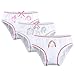 Brix Girls' White Briefs Panties - Super Soft Graphic Print Underwear 3-pk.