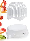 HOSH Salad cutter bowl Large Family Size 60 Seconds salad maker salad chopper bowl and cutter Fast Fresh Fruit Vegetable Slicer 1 minute salad maker kitchen Gadget Made By HQ ABS Plastic BPA FREE