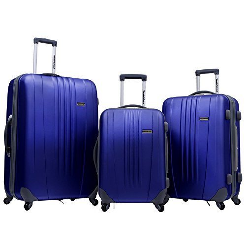 Traveler's Choice Tasmania 100% Pure Polycarbonate Expandable Spinner Luggage 3-Piece, Navy - Thumbnail 5