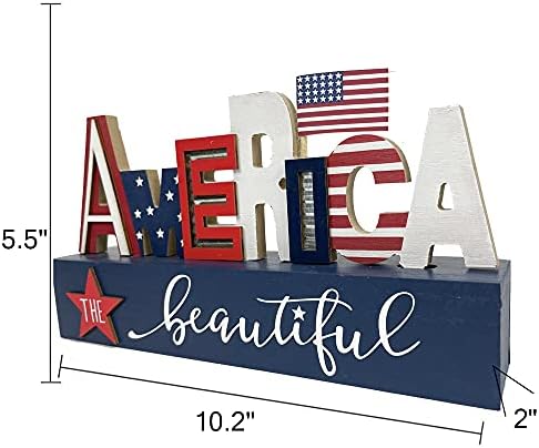 Patriotic American Flag Desk Decor for Memorial Day and 4th of July