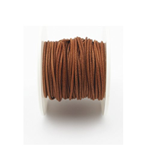 Glory Qin Soft Round Genuine Jewelry Leather Cord Leather Rope (Natural 1.5mm 10Yards)
