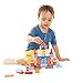 Imagination Generation Heroic Knights Wooden Castle Building Blocks, 50-Piece Medieval Play Toy Set in Storage Drum