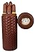 AMANCY Quality Brown Leather Travel Cigar Humidor Case with Cedar Wood Lining，Packed by Gift Box