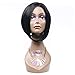 Secretgirl Short Straight Hair Bob Wigs Cosplay Party Wig for Women Black Heat Resistant Wig (#1)