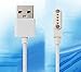 GEARPLEX Magnetic Smart Watch Charging Cable Compatible with Apple, Samsung, and Fitness Watches, Quick Charge USB Type-C, 7.62mm with 4-Pin Connections (USB Type-A [3 Feet], White)
