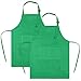 SINLAND Kids Apron with Pocket 2 Pack Adjustable Children Chef Apron for Cooking Baking Painting (M: 6-12 Years)