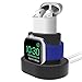 Lwsengme Charging Stand Compatible with Apple Watch 4/3/2/1 & AirPods 1/ Air Pods 2 Stand Holder(2-in-1) Charging Dock (Black)
