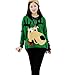 Shineflow Womens Rudolph Reindeer Ugly Christmas Sweater Jumper