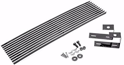 Sizver Polished Chrome Billet Grilles set For 2009-2014 Ford F-150 Lower Bumper Grille with bracket set