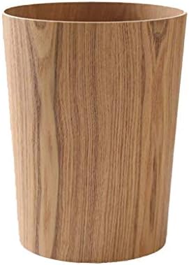 LWLGXF Waste Paper Basket Bin Wood Trash Can Retro Style for Bathroom, Kitchen, Bathroom, Office