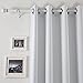 Deconovo Greyish White Blackout Curtains 95 Inch Length Grommet Thermal Insulated Drapes and Curtains for Living Room 2 Panels 52x95 Inch
