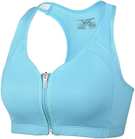 Victoria's Masquerade A-DD Front Zipper Closure Multi Way Support Pro Sports Bra Frontzipper Blue S