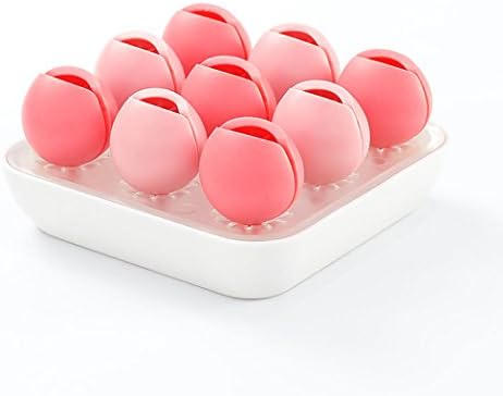 Lalago 10 Compartments Multifunctional Flower-Shaped Silicone Desk Storage Box Sundries Organizer (Peach powder)