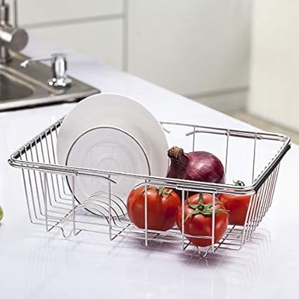 Buy Indian Decor 31909 Adjustable Stainless Steel Over Sink Dish