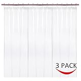 Youngever 3 Pack Clear Shower Curtain Liner 72” x 72”, Mildew Resistant, Antibacterial, Non Toxic, Eco-Friendly, No Chemical Odor, Rust Proof Grommet, 3G PEVA, with magnets