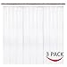 Youngever 3 Pack Clear Shower Curtain Liner 72” x 72”, Mildew Resistant, Antibacterial, Non Toxic, Eco-Friendly, No Chemical Odor, Rust Proof Grommet, 3G PEVA, with magnets