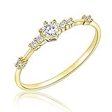 Cz Ring,Alalaso Women Fashion Eternity Thin Rings Plating Wedding Jewellery