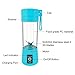 New Portable Blender Single Serve, Personal Size Blender USB Rechargeable Juicer Cup Fruit Mixing Machine Baby Travel 380ml (Blue)