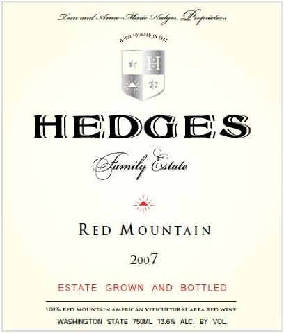 2007 Hedges Family Estate Red Mountain Red Blend 750 mL Wine