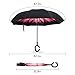 Ylovetoys Double Layer UV-Proof and Wind-Proof Inverted Umbrella for Car Outdoor, Pink Flower