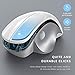 Ergonomic Wireless Mouse, Jelly Comb MV021 2.4GHz Precision Cordless Mouse with Thumb-Operated Scrollwheel, Less Noise, Optical Mice for Laptop PC Windows Computer, White and Silver