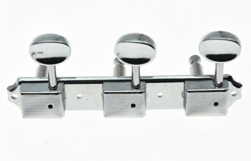 KAISH Chrome 3 per side 3x3 on a Plate Vintage Guitar Tuning Keys Tuners for Les Paul Korea Made
