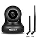 Dericam 1080P Home Security Camera, WiFi Camera,Full HD 30fps Real time with an Additional 5dBi Powerful Antenna, Pan/Tilt Control, 4X Digital Zoom, Night Vision, 1080-P2, Black