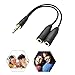 SaiTech IT 10 Pack Audio Stereo Y Splitter Cable - 3.5mm Male to 2 Port 3.5mm Female for Earphone, Headset Splitter Adapter - Black