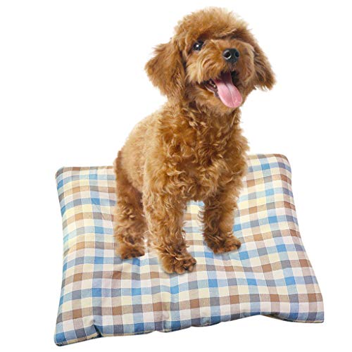 Inkach Pet Square Beds for Puppy Kitten Cave Bed Liner Soft Blanket Small Dogs Cats Sleep Bag Winter Warm Nest Kennel Sleeping Mat Pad Doggy House (XL, Coffee)