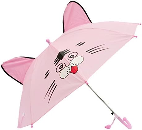 Animal Umbrella Sun Rain Protection Windproof (Pink Cat)