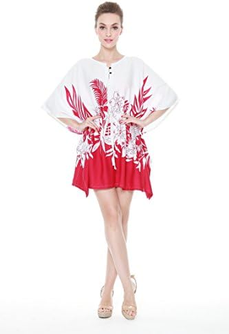 Hula Batik's Women's Hawaiian Poncho with Tie Dress in Indri Pink