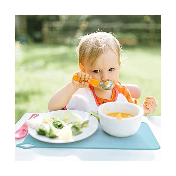 Silicone-Placemats-for-Kids-BabyDishwasher-Safe-Table-MatsToddlers-Portable-Food-Mat-Travel-Set-of-2-Gary-Blue Silicone Placemats for Kids Baby,Dishwasher Safe Table Mats,Toddlers Portable Food Mat Travel Set of 2 (Gary-Blue)