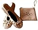 Shoes 18 Women's Foldable Portable Travel Ballet Flat Shoes w/Matching Carrying Case