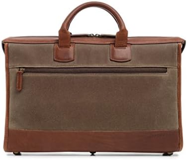 Korchmar Sawyer Slim Waxed Canvas Laptop Briefcase Z3223OL (OLIVE)