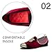 Men Genuine Leather Mens Metallic Textured Slip-on Glitter Loafers Shoes, Red/01, 12 US