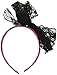Forum Novelties 80's Neon Lace Headband with Bow, Pink