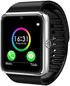 Wingtech Bluetooth Smartwatch Wrist Watch 1.54 Inch Touch Screen Smart Watch Supports SIM Card Slot/TF Card with Pedometer Camera Sleep Monitor for Android Samsung Huawei (Silver)