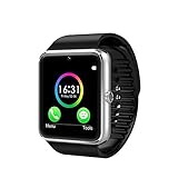 Wingtech Smart Watch Phone 1.54 Inch Phone Syc Fully Support Android 4.3 above and iPhone5s /6/6s/7/7s/8 (Partial Functions for iPhone) (Silver)