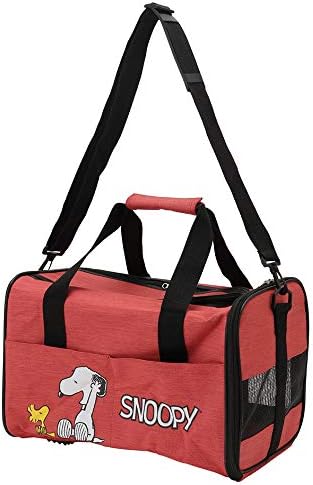 Peanuts ピーナッツ Snoopy スヌーピー タンクキャリーｍ レッドショルダー付き バッグ ペット用 アウトレット品 メッシュ レッド 折り畳み可能 M 犬