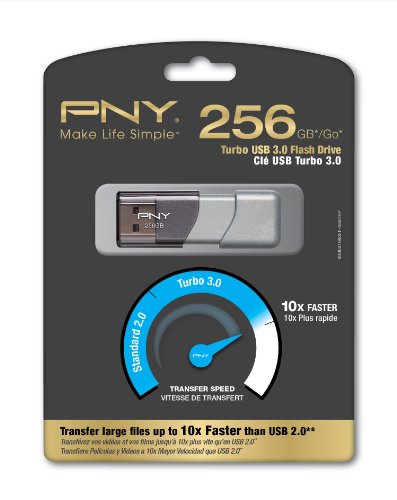 PNY Turbo 256GB USB 3.0 Flash Drive - P-FD256TBOP-GE