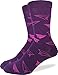 Good Luck Sock Men's Purple Paper Airplane Crew Socks,Large (Shoe size 7-12)