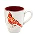 Dean Crouser Cardinal Watercolor Red On White 16 Ounce Glossy Stoneware Mug With Handle