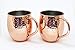 Mulenir Moscow Mule Mugs - Pair of Copper Mugs Styled with a Hammered Finish - Welded Handles - Lined with Food Safe Stainless Steel- Includes Mule Recipe Book - Great Gift for Weddings and Holidays