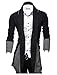 TAM WARE Mens Classic Fashion Marled Open-Front Shawl Collar Cardigan TWGG1308-BLACK-US S